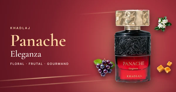 Khadlaj Panache Eleganza: grosella negra, jazmín y dulce de leche en el nuevo Panache